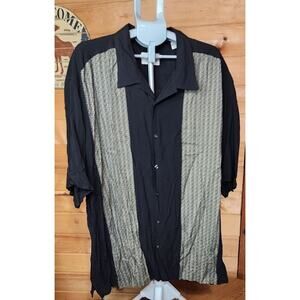 IC Los Angeles Mens 3X Rayon Button Down Shirt
